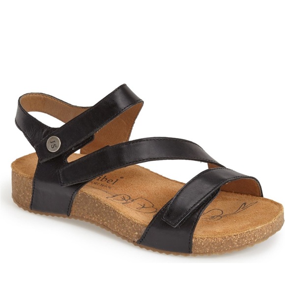 Josef Seibel Shoes - JOSEF SEIBEL Tonga Leather Sandal Black Leathet Strappy Size 39 / 8